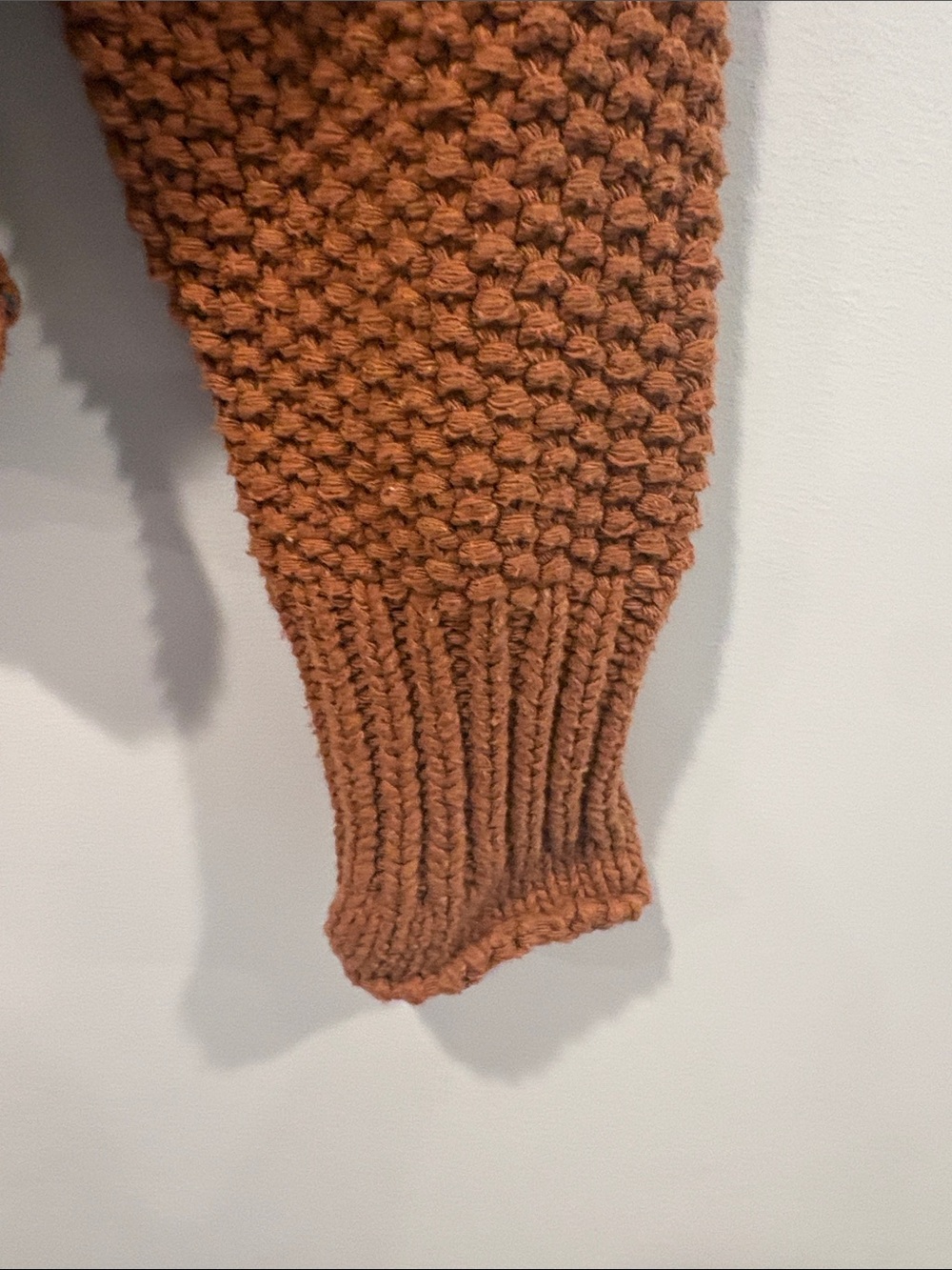She + Sky Chunky Turtleneck Sweater - Rust ptp 22 length 21.5 waist 17 - Picture 4 of 6